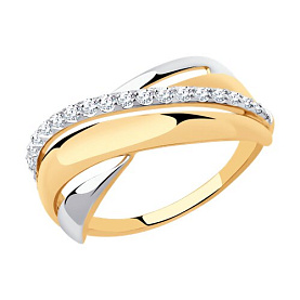 Кольцо SOKOLOV - Золото 375, Фианит (арт. 018499-4)