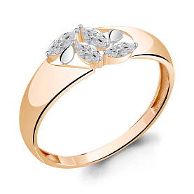 Кольцо Аквамарин - Серебро 925, Фианит (арт. 67308.6)