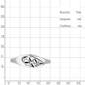 Кольцо Аквамарин - Серебро 925 (арт. 54710.5)