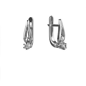 Серьги РИНГО - Золото 585, Бриллиант (арт. Зс-2672Б)