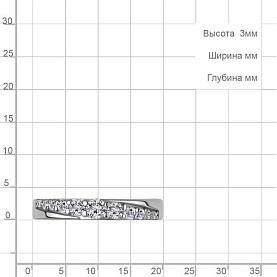 Кольцо Аквамарин - Серебро 925, Фианит (арт. 600479А.5)