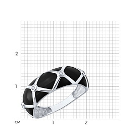 Кольцо Diamant - Серебро 925, Фианит, Эмаль (арт. 94-110-00235-2)