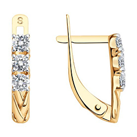 Серьги SOKOLOV - Золото 375, Фианит (арт. 027574-4)