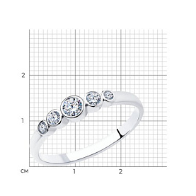 Кольцо SOKOLOV - Серебро 925, Фианит (арт. 94011317)