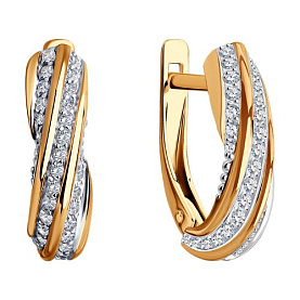 Серьги Diamant - Золото 585, Фианит (арт. 51-120-02019-1)