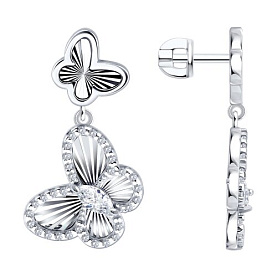 Серьги SOKOLOV - Серебро 925, Фианит (арт. 94027724)