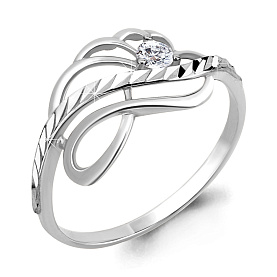 Кольцо Аквамарин - Серебро 925, Фианит (арт. 68238А.5)