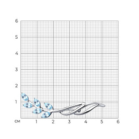 Брошь SOKOLOV - Серебро 925, Топаз (арт. 92040044)
