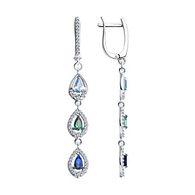 Серьги SOKOLOV - Серебро 925, Фианит (арт. 94026640)