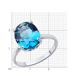 Кольцо SOKOLOV - Серебро 925, Синтетический ситалл , Фианит (арт. 92014269)