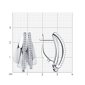 Серьги Diamant - Серебро 925, Фианит (арт. 94-120-00425-1)