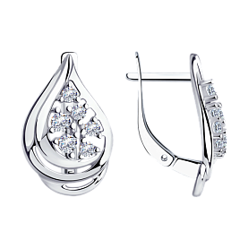 Серьги Diamant - Серебро 925, Фианит (арт. 94-120-00566-1)