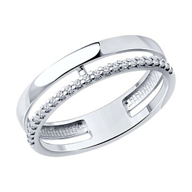 Кольцо SOKOLOV - Серебро 925, Фианит (арт. 94013705)