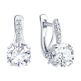 Серьги Diamant - Серебро 925, Фианит (арт. 94-120-00035-1)