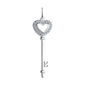 Подвеска SOKOLOV - Серебро 925, Фианит (арт. 94032051)