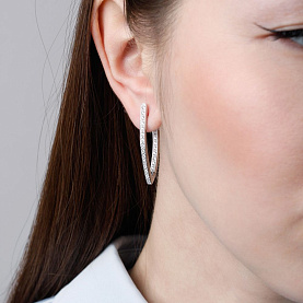 Серьги POKROVSKY - Серебро 925, Фианит (арт. 0200004-00775)