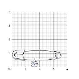 Булавка SOKOLOV - Серебро 925, Фианит (арт. 94040016)