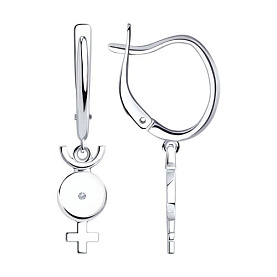 Серьги SOKOLOV - Серебро 925, Фианит (арт. 94024453)