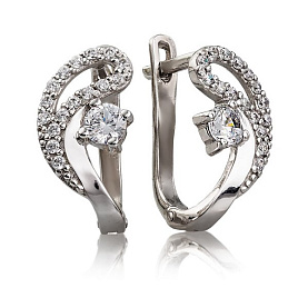 Серьги Галатея - Серебро 925, Фианит (арт. 3213.1)