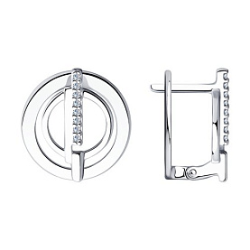 Серьги SOKOLOV - Серебро 925, Фианит (арт. 94023896)