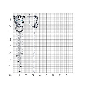 Серьги Diamant - Серебро 925, Фианит, Эмаль (арт. 94-121-02062-1)