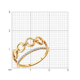 Кольцо SOKOLOV - Золото 585, Фианит (арт. 019723)