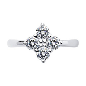 Кольцо SOKOLOV - Серебро 925, Фианит (арт. 94011739)