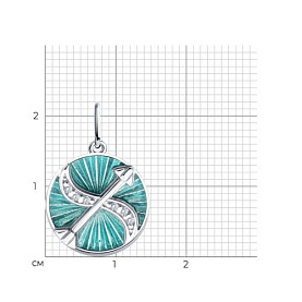 Подвеска Diamant - Серебро 925, Фианит, Эмаль (арт. 94-130-02358-1)