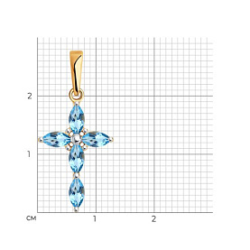 Подвеска Diamant - Золото 585, Топаз (арт. 51-330-02326-1)