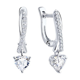 Серьги SOKOLOV - Серебро 925, Фианит (арт. 94027289)