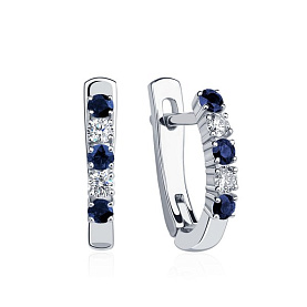 Серьги Platinum Lab. - Платина 950 (арт. ПС-045СБр-01)