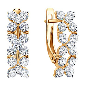 Серьги SOKOLOV - Золото 585, Фианит (арт. 0200918)