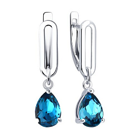 Серьги Diamant - Серебро 925, Кристалл (арт. 94-121-00244-3)