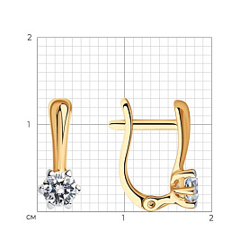 Серьги SOKOLOV - Серебро 925, Фианит (арт. 93022376)