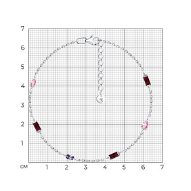 Браслет SOKOLOV - Серебро 925, Синтетический рубин, Фианит (арт. 94051559)