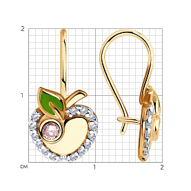 Серьги SOKOLOV - Серебро 925, Фианит, Эмаль (арт. 93022397)