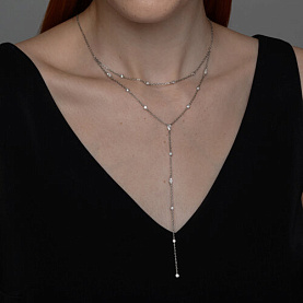 Колье SOKOLOV - Серебро 925, Фианит (арт. 94071075)