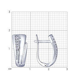 Серьги SOKOLOV - Серебро 925, Фианит (арт. 94022835)