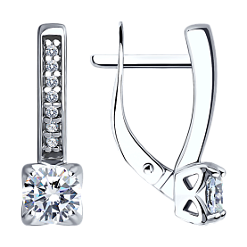 Серьги Diamant - Серебро 925, Фианит (арт. 94-120-01712-1)