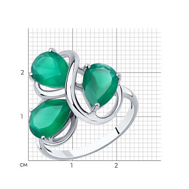 Кольцо Diamant - Серебро 925, Агат (арт. 94-310-00439-1)