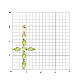 Подвеска Diamant - Золото 585, Хризолит (арт. 51-330-02045-5)