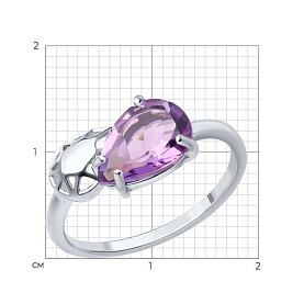Кольцо Diamant - Серебро 925, Аметист (арт. 94-310-02688-2)