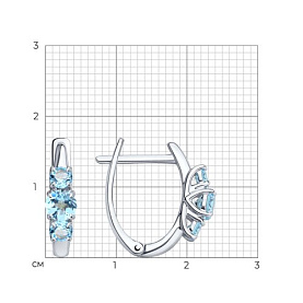 Серьги SOKOLOV - Серебро 925, Топаз (арт. 92022934)