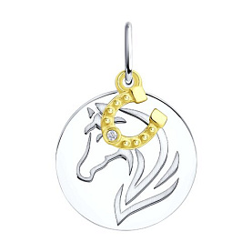 Подвеска Diamant - Серебро 925, Фианит (арт. 94-130-00133-1)