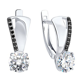 Серьги SOKOLOV - Серебро 925, Фианит (арт. 94027255)