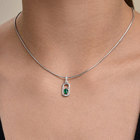 Подвеска SOKOLOV - Серебро 925, Агат, Фианит (арт. 92030890)