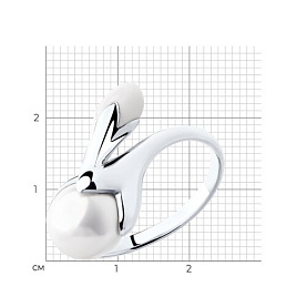 Кольцо SOKOLOV - Серебро 925, Жемчуг имитация, Эмаль (арт. 94012435)