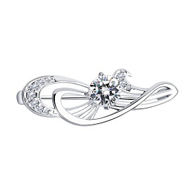 Брошь SOKOLOV - Серебро 925, Фианит (арт. 94040001)