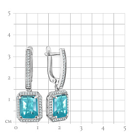 Серьги Talant - Серебро 925, Горный хрусталь, Фианит (арт. 14-72-0П01-15362)