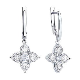 Серьги SOKOLOV - Серебро 925, Фианит (арт. 94026902)